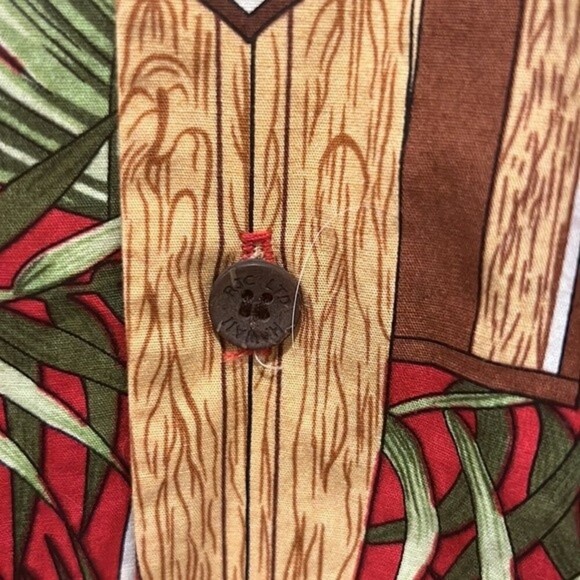 RJC short sleeve cotton button down Hawaiian shirt size Large - Picture 5 of 6